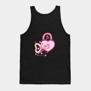 Heart Shaped Lock And Key Tank Top